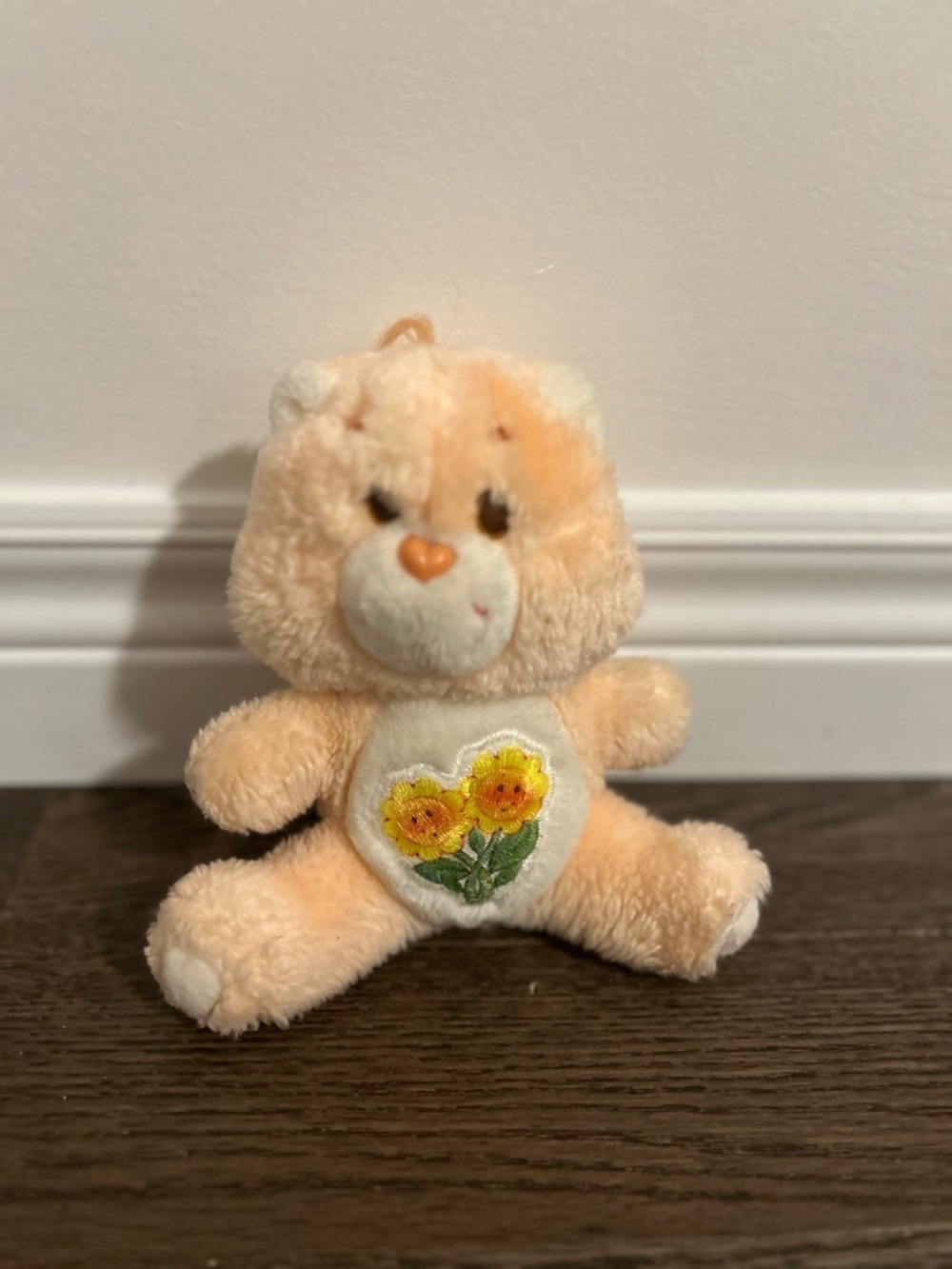 Vintage 1983 Care Bears small plush bear 
FRIEND BEAR Flowers bear